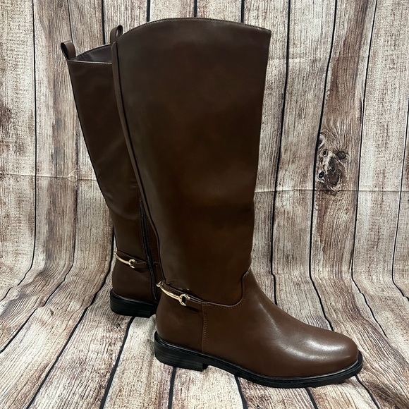 BAMBOO Shoes - Brown Knee-High Boots Sz 10